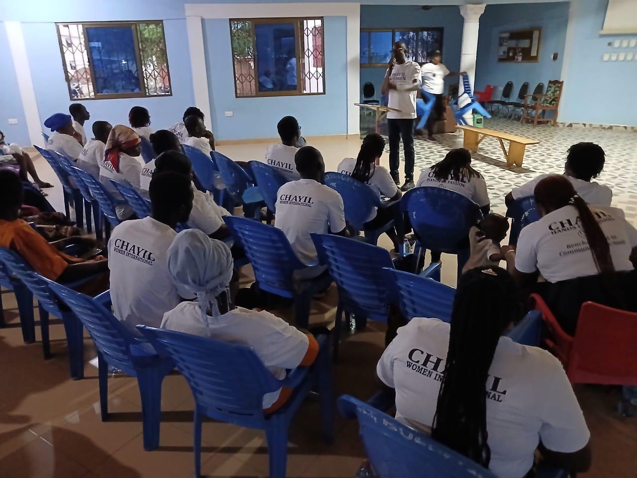 CHAYIL community members taking part in a group programme activity.